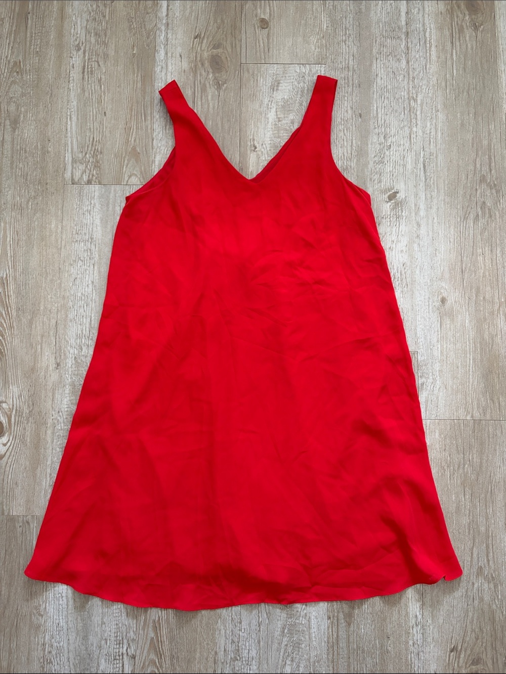 Pink Blush Red V-Neck Swing Slip Mini Dress
